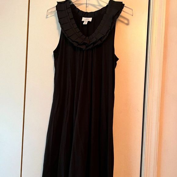 Loft Sleeveless Black Dress w/Detail Around Neck - Medium - Picture 1 of 3